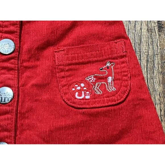 Little Bird By Jools Red Corduroy Skirt 9/12 months - Picture 2 of 6